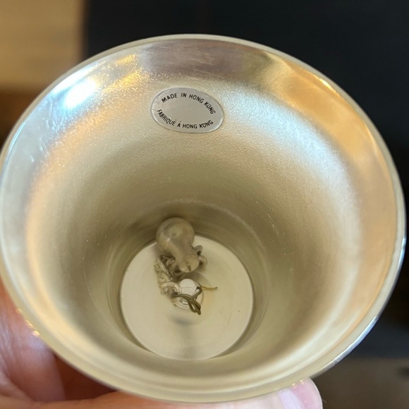 Vintage Silver Plated Table Bell With Strass Swarovski Crystals And Box - Picture 4 of 6